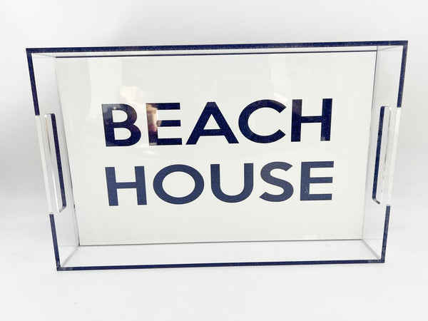 Navy "Beach House" Tray