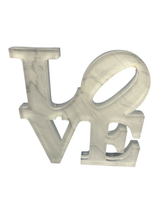 Love Plaque- white marble