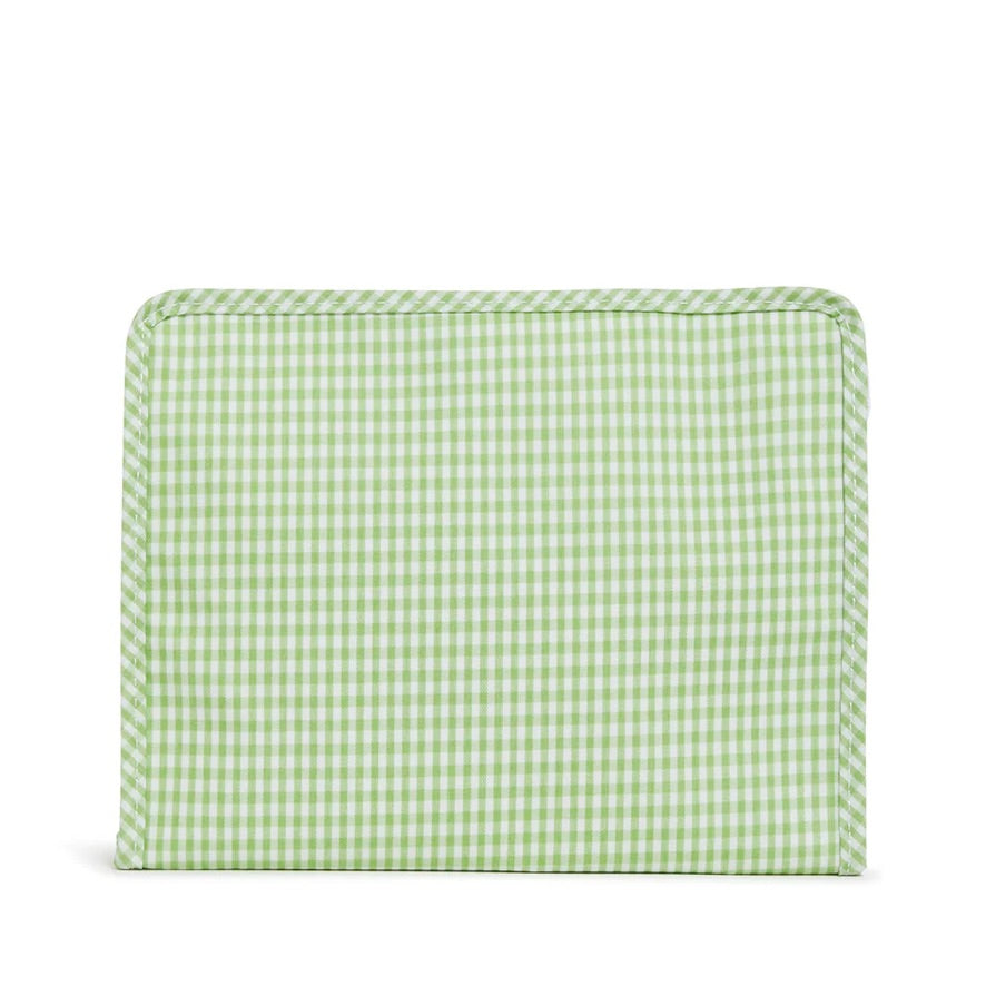 Large Green Gingham Cosmetic Case