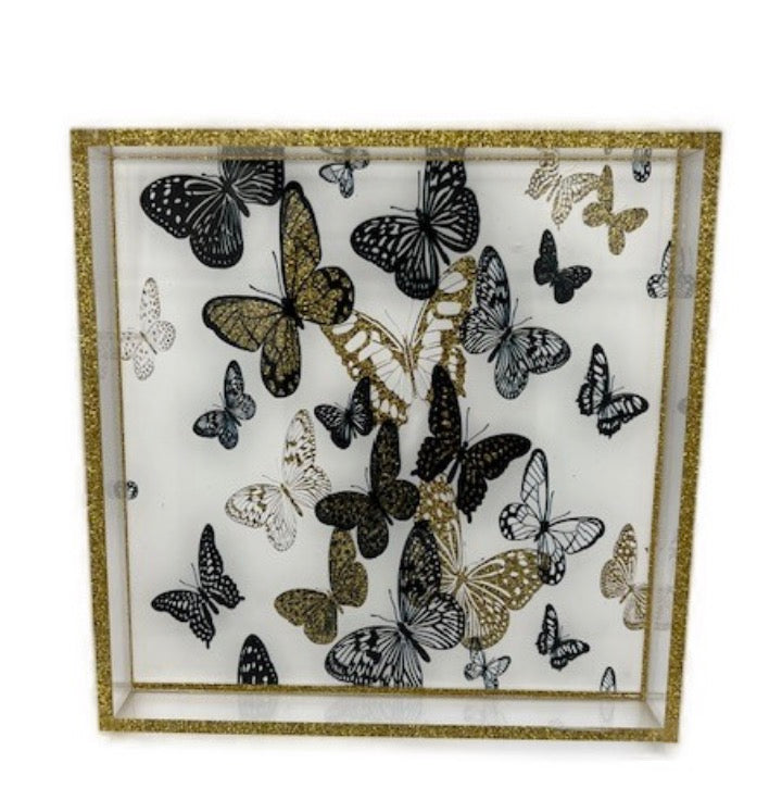 Gold Butterfly Catchall Tray
