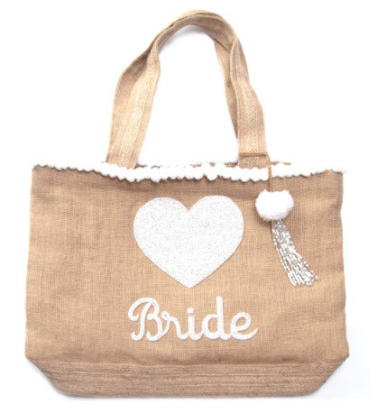 Natural & White Personalized Canvas Tote