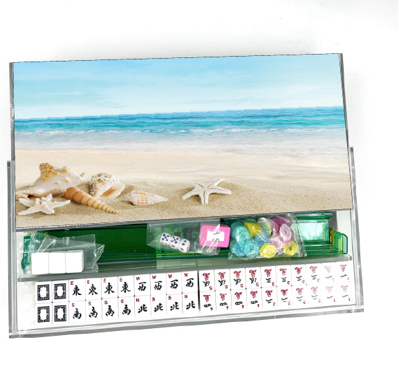 Beach & Shells Lucite Mahjong Set