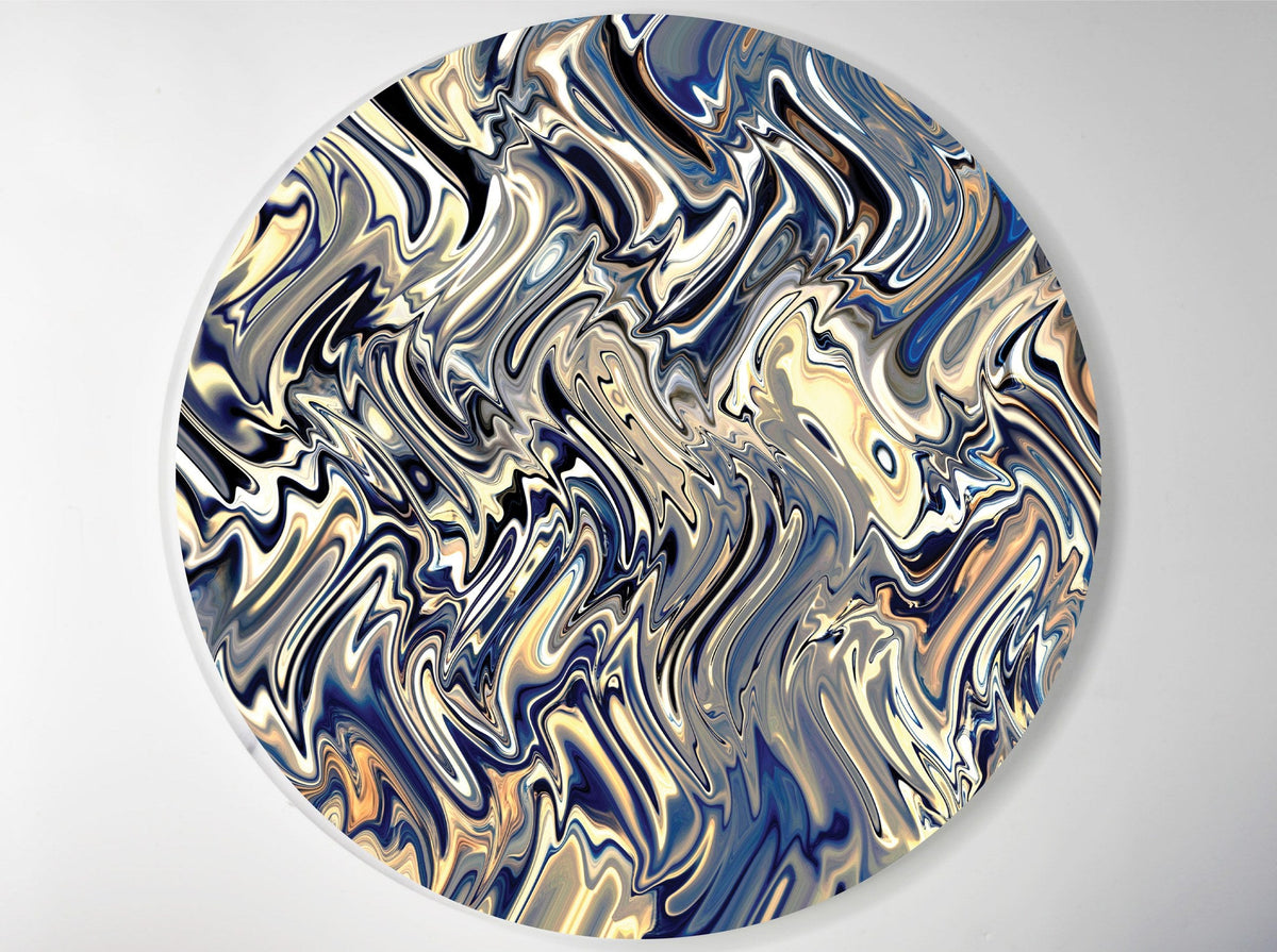 Blue Abstract lucite lazy susan by Jax Gifts