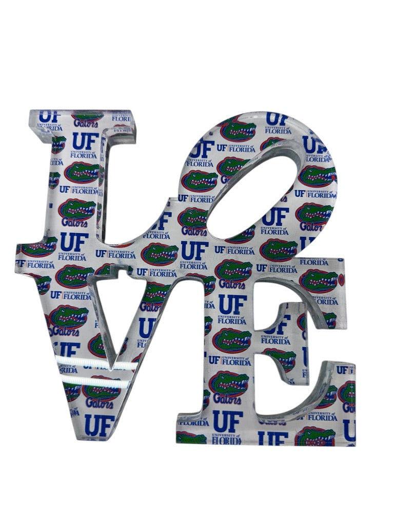 Florida Gators LOVE lucite block by Jax Gifts