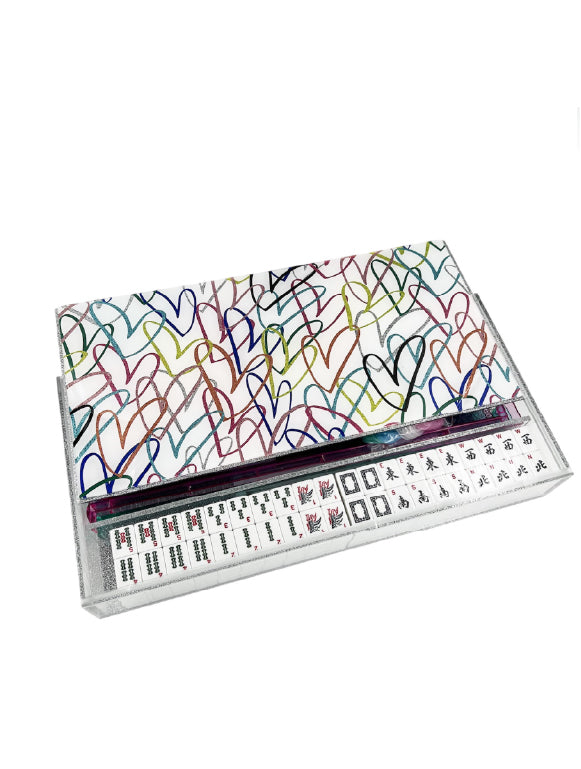 Multi Hearts Lucite Mahjong Set