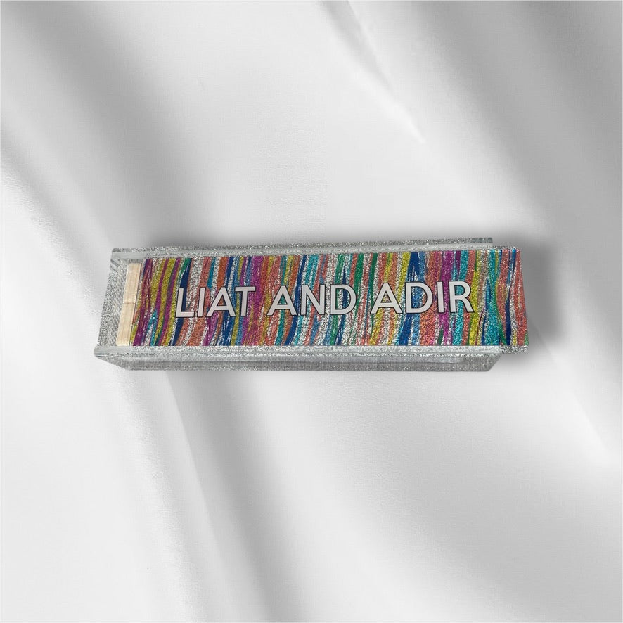 Lucite Rummy in Stripe Glitter