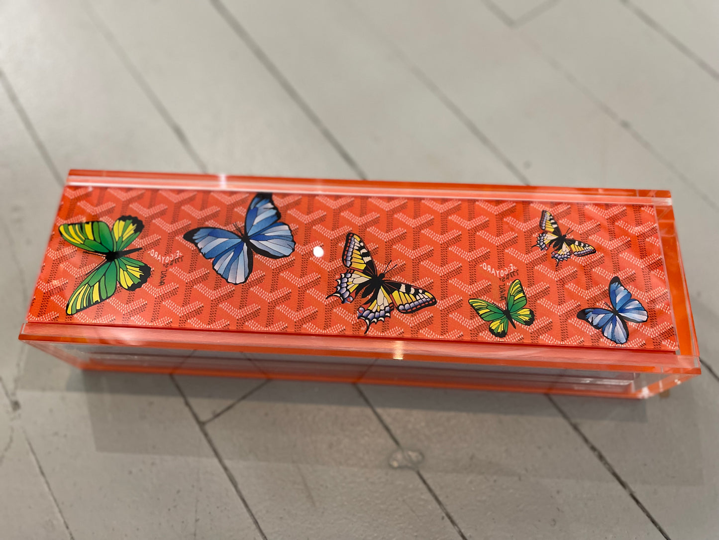 Goyard lucite rummy set