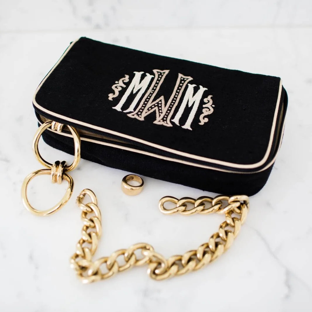 Monogrammed Double Andrea Jewelry Case by Jax Gifts