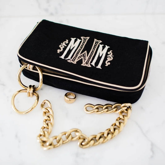 Monogrammed Double Andrea Jewelry Case by Jax Gifts