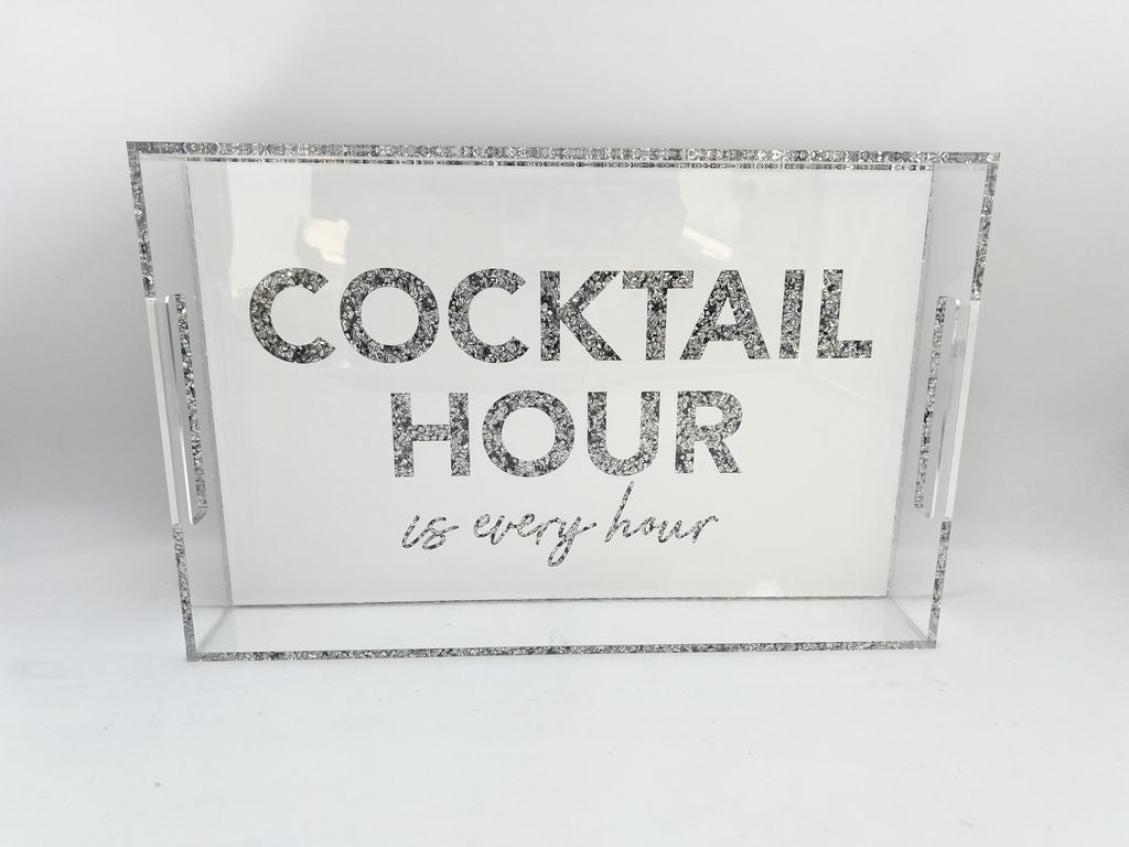 Siver Cocktail Hour Tray