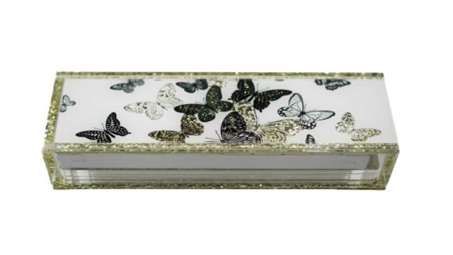 GOLD BUTTERFLY LUCITE RUMMY SET