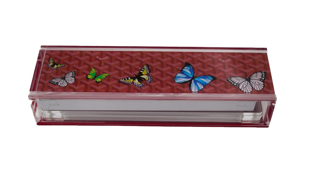 Lucite Rummy Set with an iconic designer-inspired print-RED
