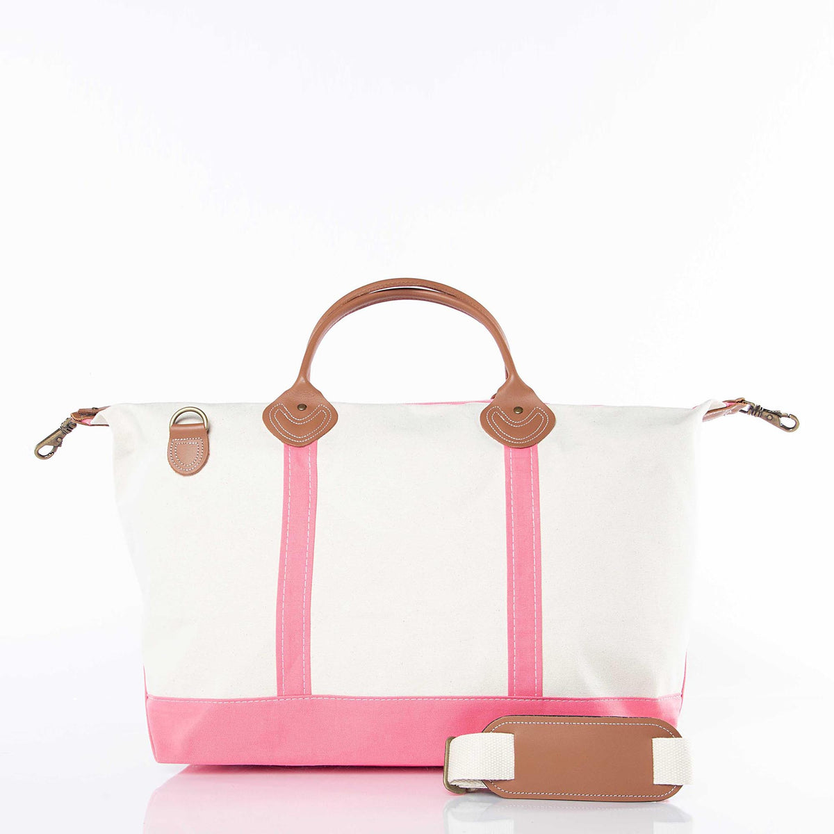 Monogram Weekender Bag in Coral