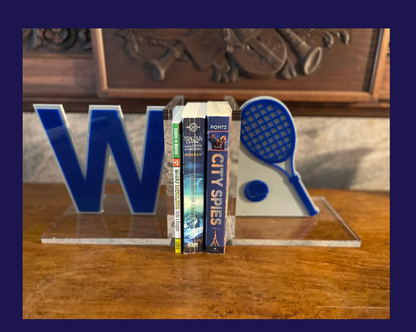 Lucite Tennis Book Ends