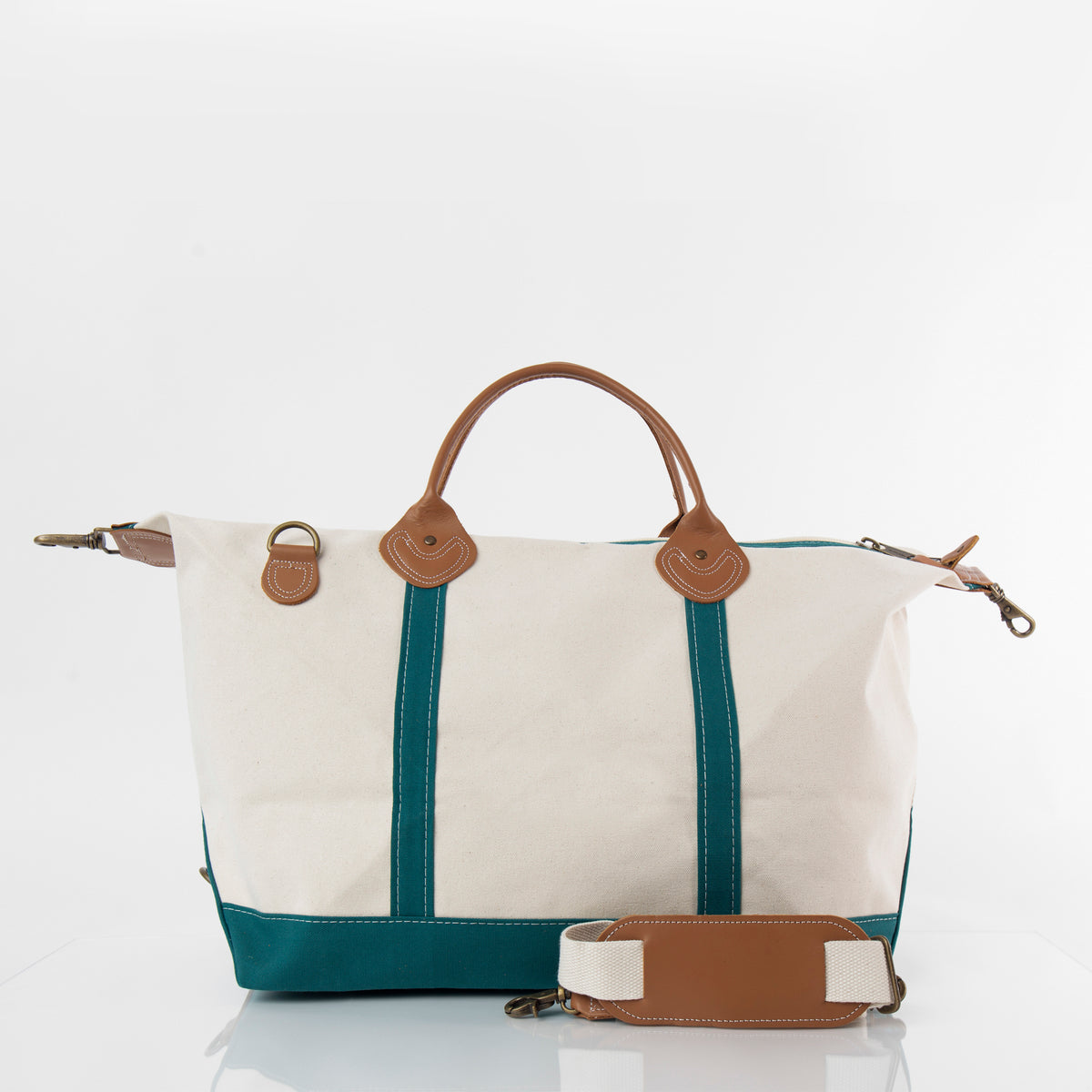 Monogram Weekender Bag in Teal