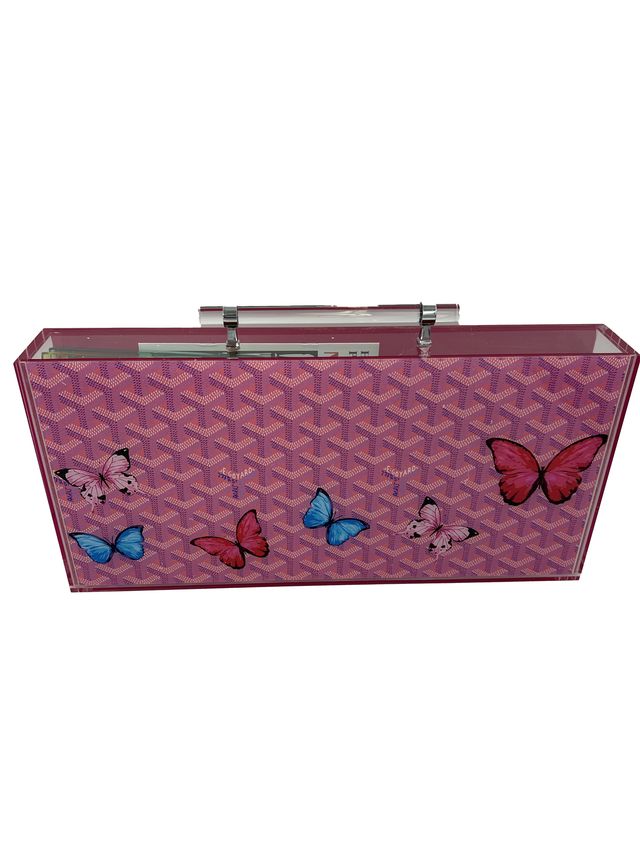 Pink Goyard Butterfly Mahjong Set