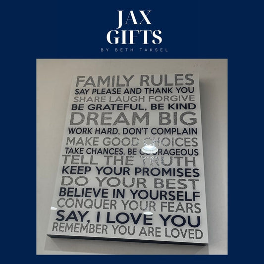 Family Rules- Lucite Sign