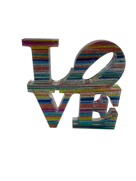 Multi Lines Love Plaque
