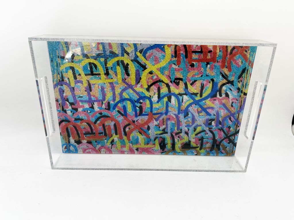 Hebrew Graffiti Tray