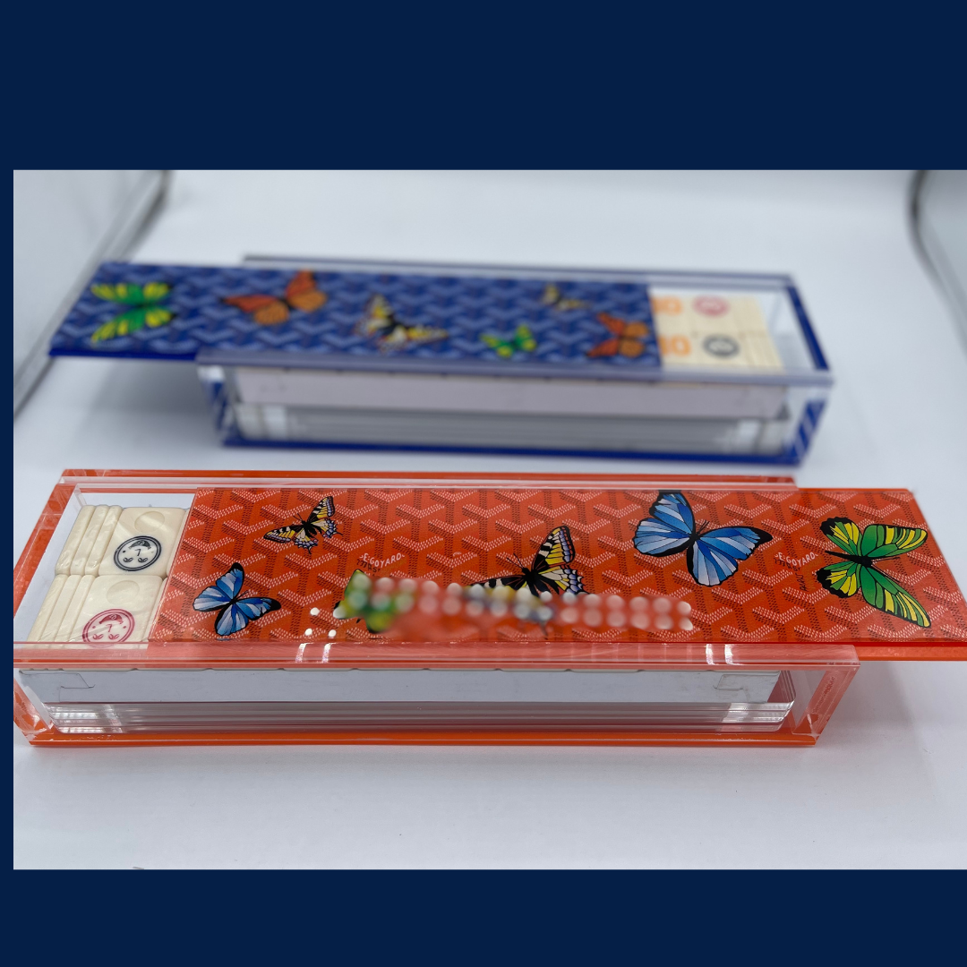 Goyard lucite rummy set