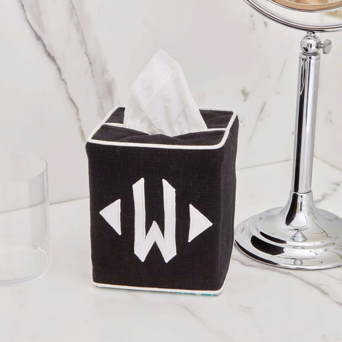 Monogrammed Tissue Box Cover by Jax Gifts