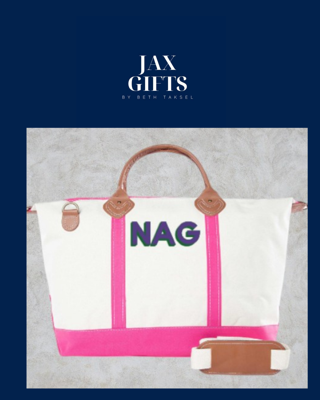 Naomi Weekender Bag in hot pink