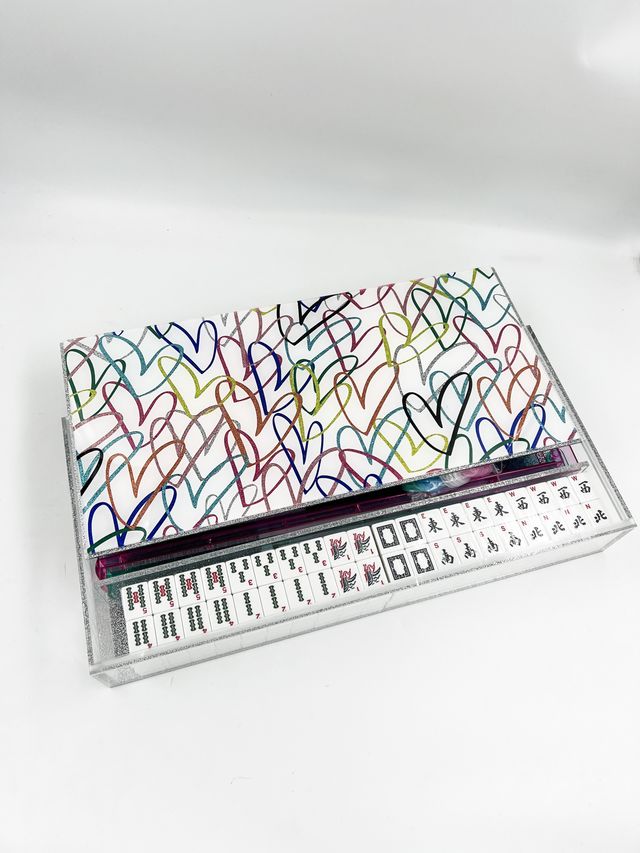 Love in Color Lucite Mahjong Game Set