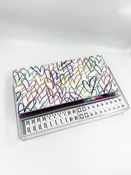 Love in Color Lucite Mahjong Game Set