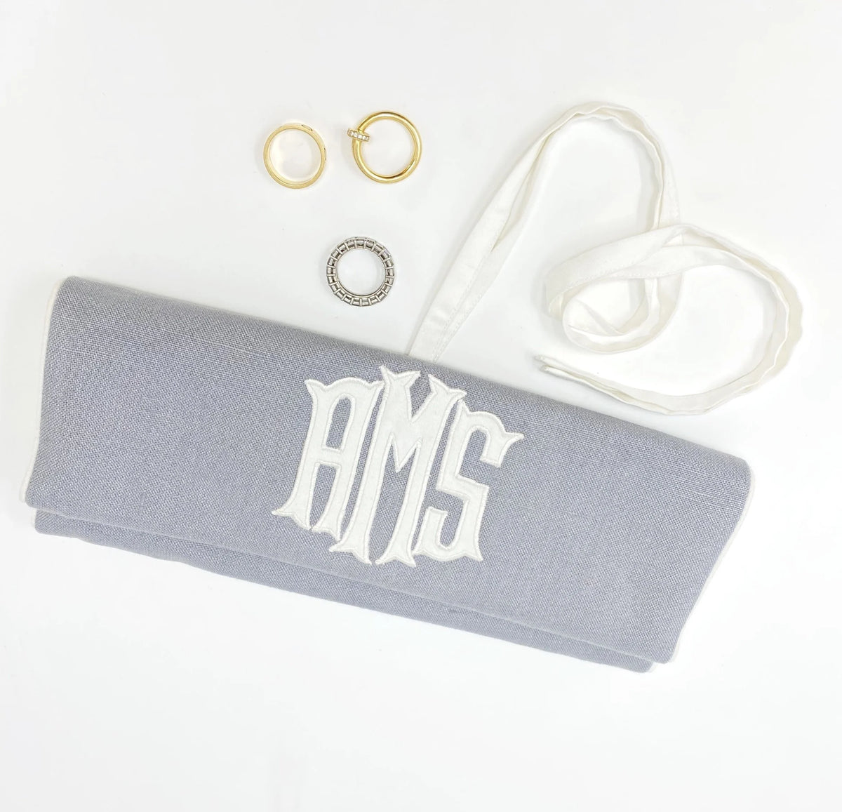 Monogrammed Carlyle Jewelry Roll by Jax Gifts