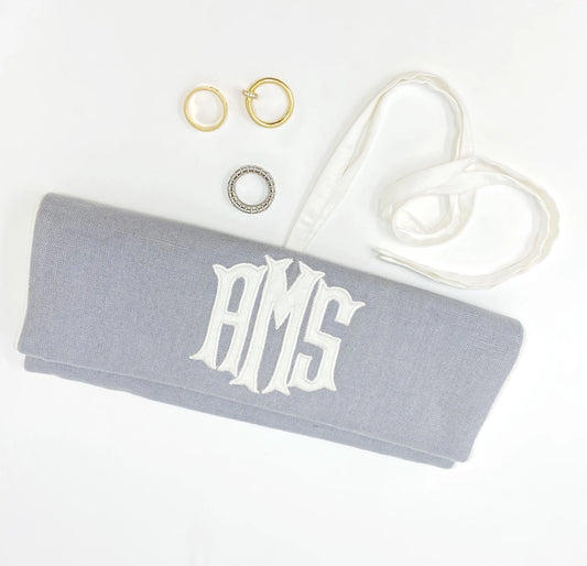 Monogrammed Carlyle Jewelry Roll by Jax Gifts