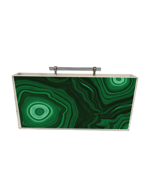 Malachite Lucite Mahjong Set