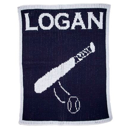 Personalized Baseball and Name baby blanket from Jax Gifts