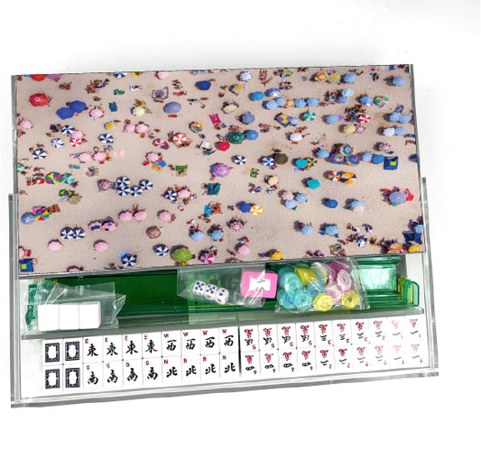 Aerial Beach Lucite Mahjong Set