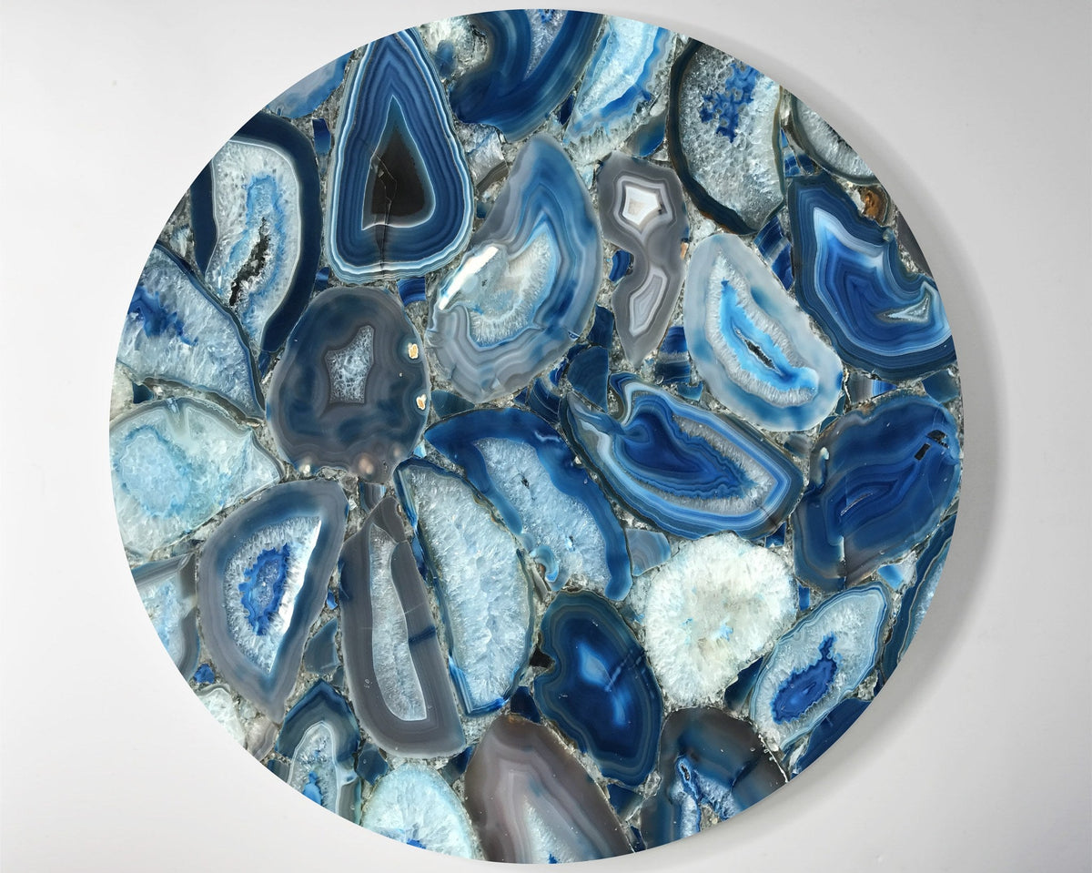 Blue Agate lucite lazy susan by Jax Gifts