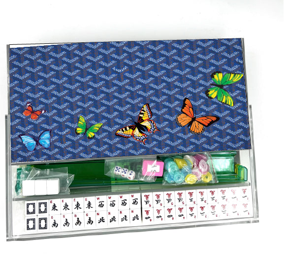 Blue Goyard Mahjong Set