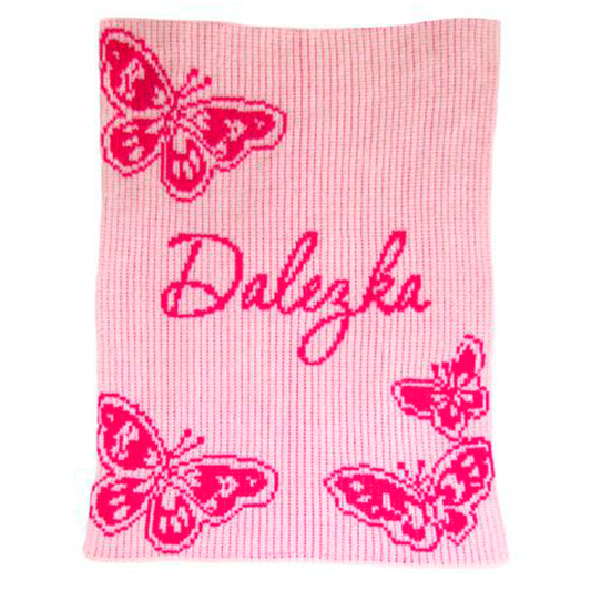 Personalized Butterfly baby blanket from Jax Gifts