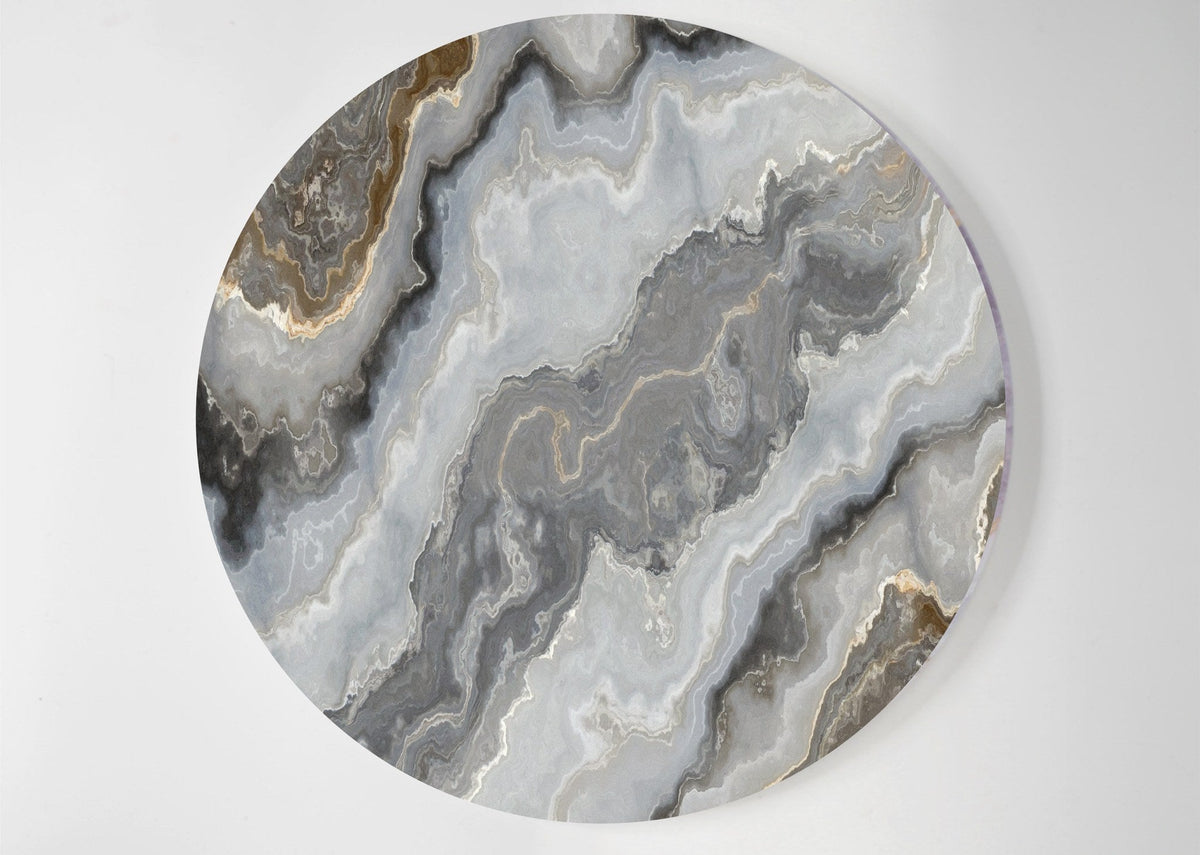 Grey & Bronze Slice Marble lucite lazy susan by Jax Gifts