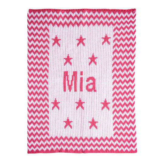 Personalized Chevron and Stars baby blanket from Jax Gifts
