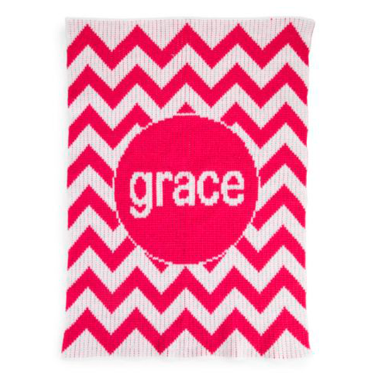 Personalized Chevron baby blanket from Jax Gifts
