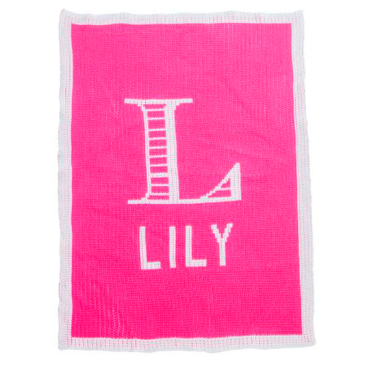 Personalized Engraved Initial and Name baby blanket from Jax Gifts