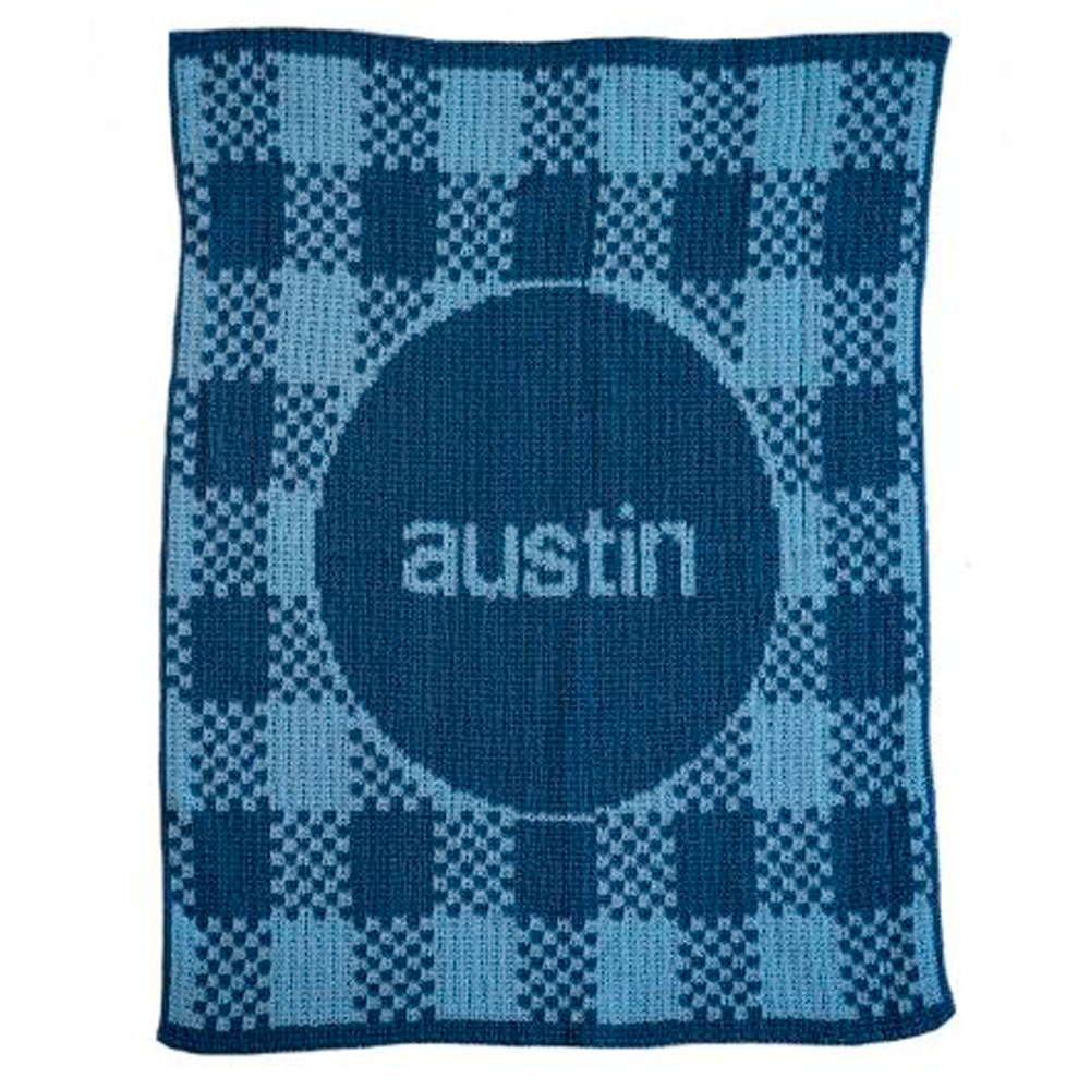 Personalized Gingham baby blanket from Jax Gifts