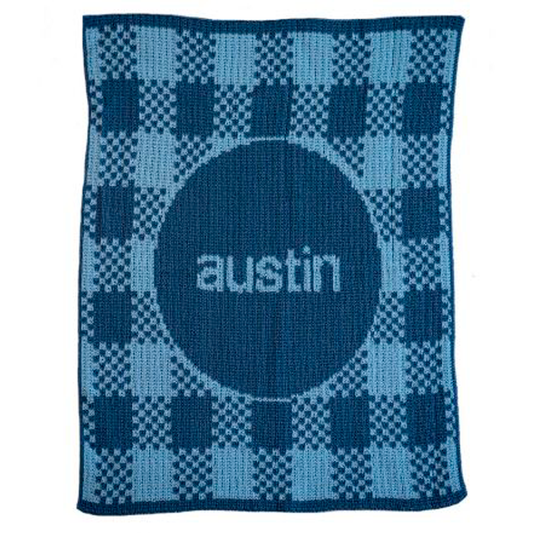 Personalized Gingham baby blanket from Jax Gifts