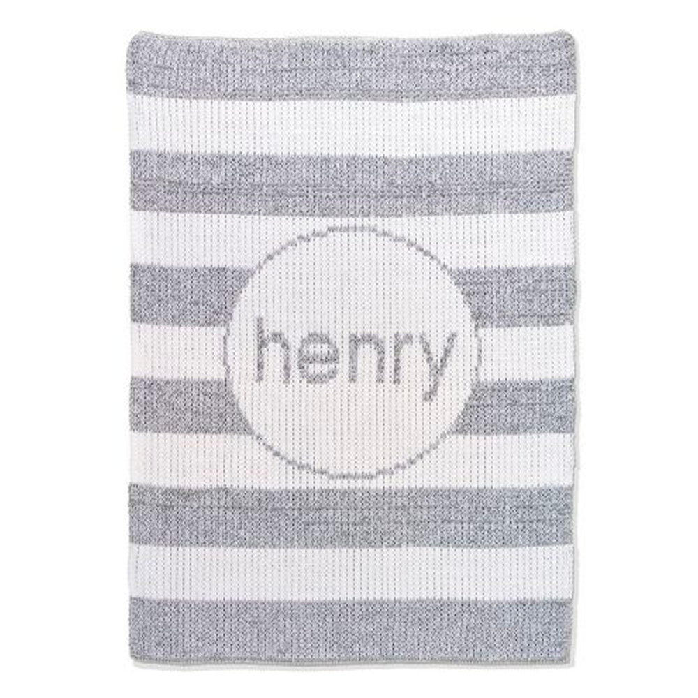 Personalized Metallic Modern Stripe baby blanket from Jax Gifts