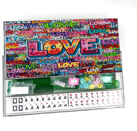 Love Graffiti Lucite Mahjong Set