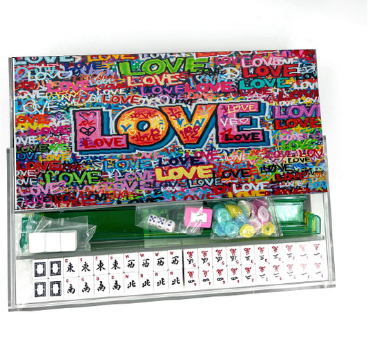 Love Graffiti Lucite Mahjong Set