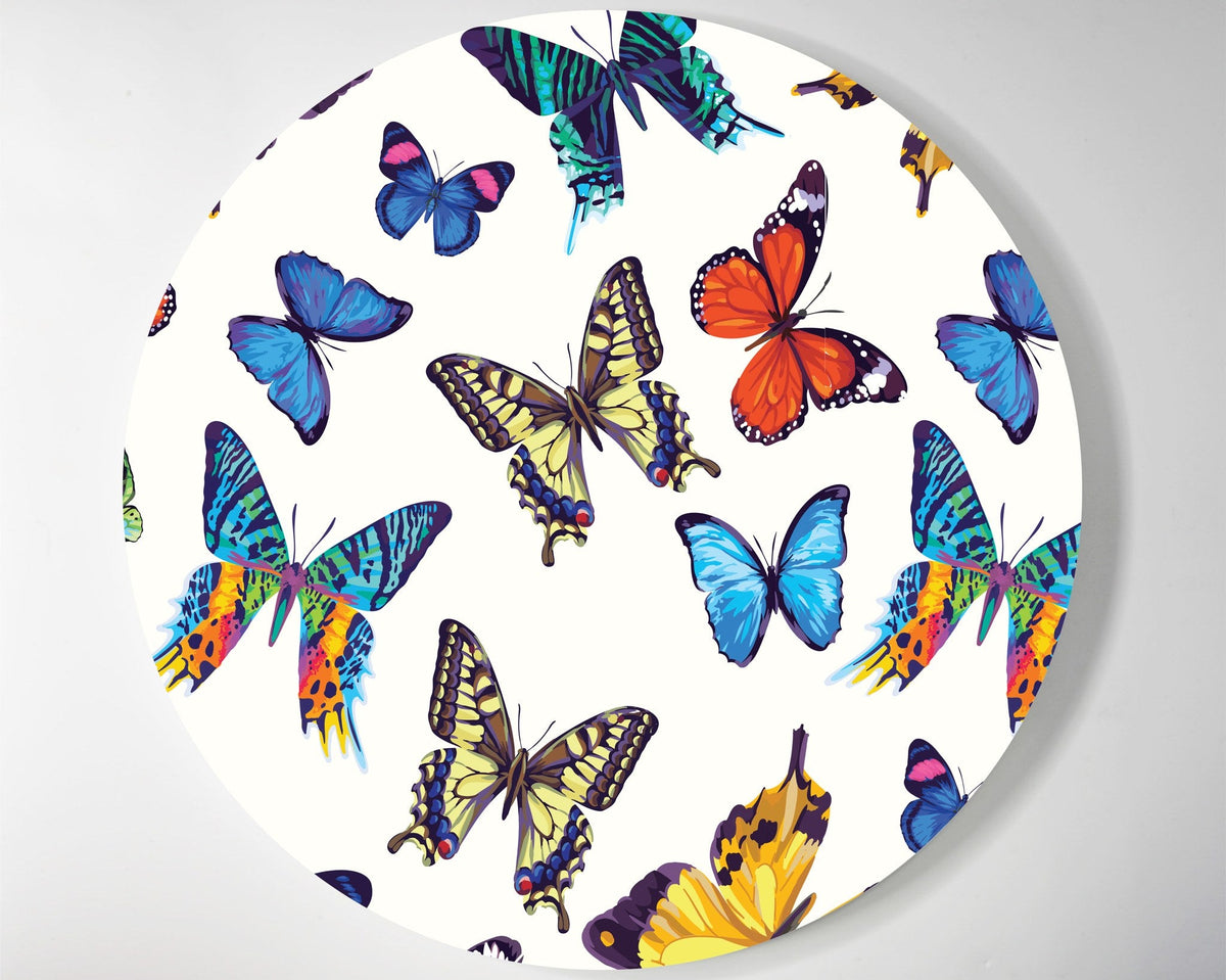 Multi Glitter Butterflies lucite lazy susan by Jax Gifts