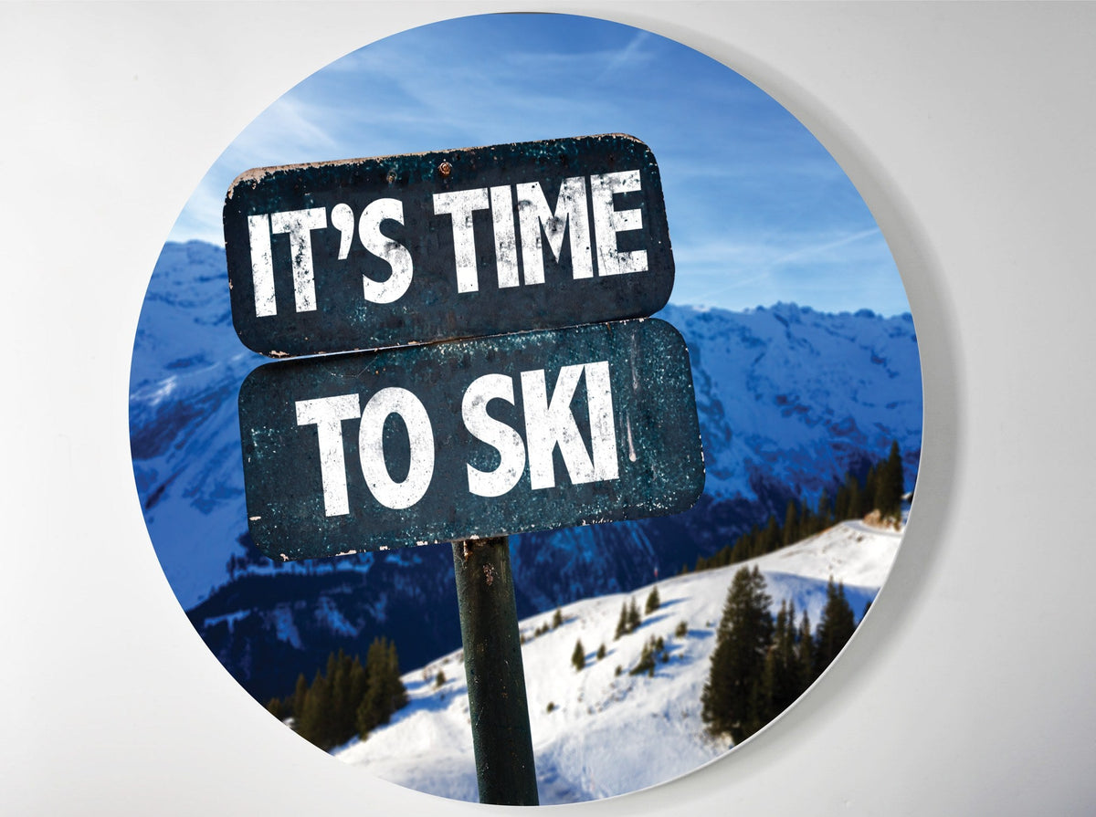 Time to Ski lucite lazy susan by Jax Gifts