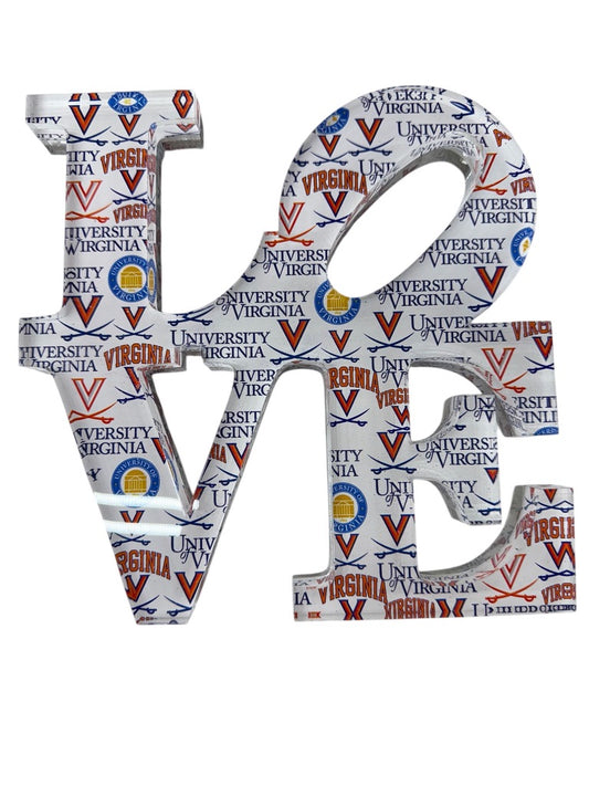 Virginia Cavaliers LOVE lucite block by Jax Gifts