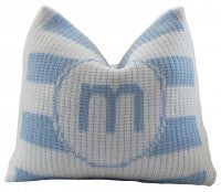 Pillow with Initial and Double Border