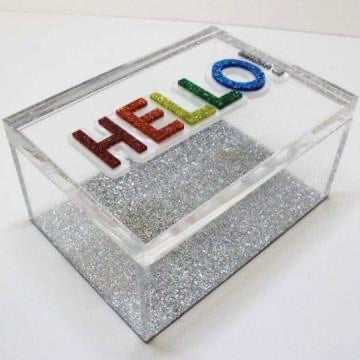 Hello Lucite Box